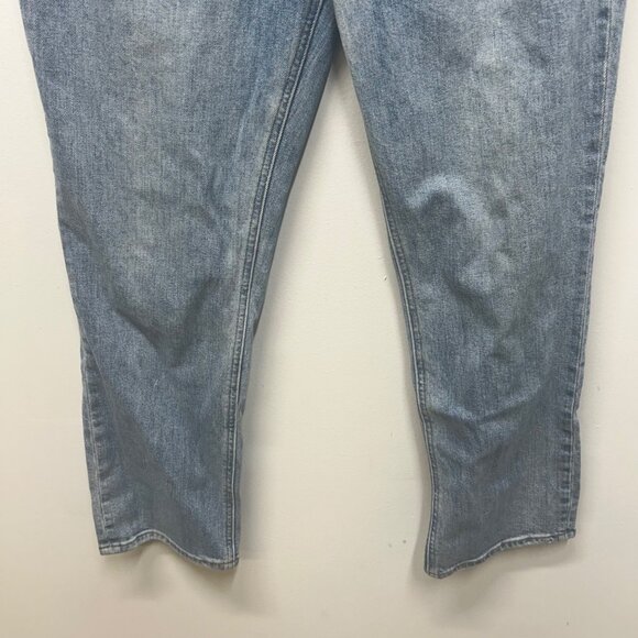 The Arlo High Rise Straight Jeans Denim Forum Size 30 Light Wash Button Fly - Picture 4 of 13